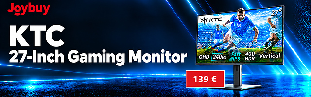 Werbebanner zu der Joybuy Werbekampagne auf www.joybuy.de: KTC 27-Inch Gaming Monitor für 139€