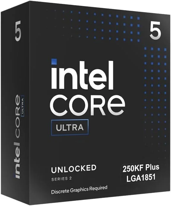 Intel Core Ultra 5 250KF Plus(6P+12E/18T, 4.20-5.30GHz, boxed ohne Kühler)