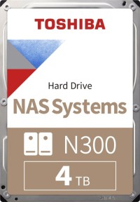 Toshiba N300 NAS Systems 4TB, 24/7, 512e / 3.5" / SATA 6Gb/s, bulk (HDWQ140UZSVA)