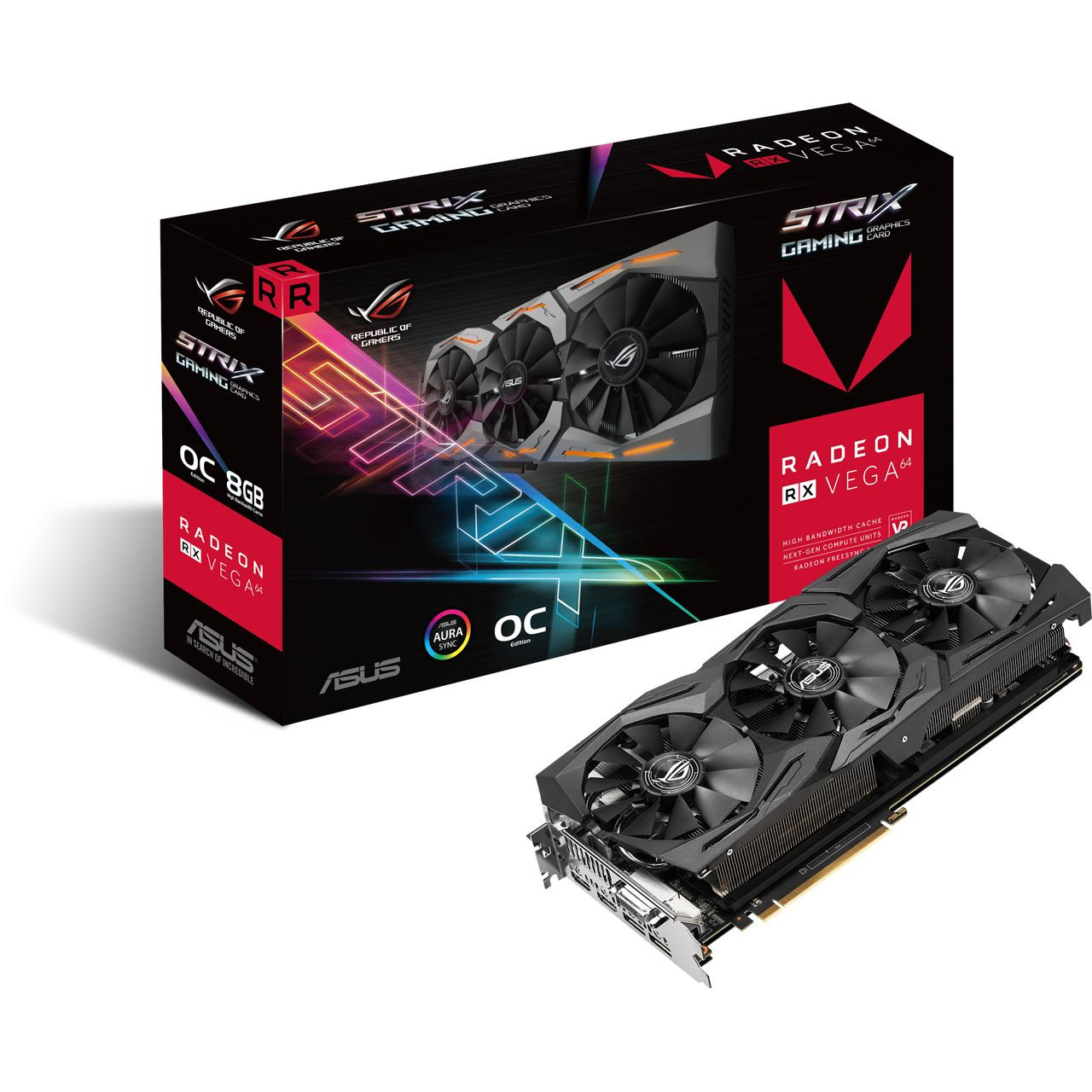Asus Radeon RX Vega 64 ROG Strix OC (8GB HBM2) für 429€