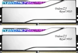 G.Skill Trident Z5 Royal NEO RGB Silver DIMM Kit 32GB, DDR5-6000, CL28-36-36-96 gibt es gerade zum Tiefstpreis von 147,98€!!