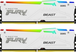 Kingston FURY Beast RGB weiß DIMM Kit 64GB, DDR5-6000, CL30 und Intel XMP 3.0/​AMD EXPO für 199,90€!!