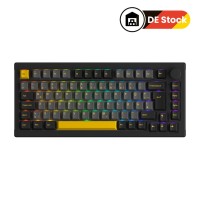 Akko Black & Gold 5075S ISO (ISO-DE Layout, 75 %, Akko V3 Cream Yellow Pro Switches, Drehregler, Gasket Mount, RGB, Hot-Swap) für 79,96€!!