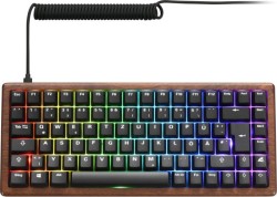 Sharkoon Skiller SGK50 S3 Wood PBT (Holz-Gehäuse, 75%-Layout, LEDs RGB, hot-swap, prelubed Gateron G Pro 3.0 YELLOW 100M Switches, QMK/VIA Support, Silikondämpfung) für 139,90€!!