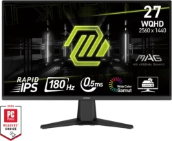 MSI MAG (27", WQHD, 180Hz, IPS, Adaptive Sync, 100% sRGB, matt, 8bit+2bit FRC, matt, Vorbestellung) für 158,90€!!