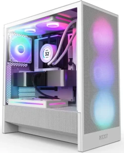 NZXT H5 Flow RGB (Midi-Tower, 3 x 120mm Lüfter vorverbaut, Mainboard/Netzteil ATX, GPU bis 410mm, CPU-Kühler bis 175mm) für 75,90€!!