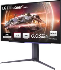 LG UltraGear OLED (26,5 Zoll, 240Hz, WQHD, 99% DCI-P3, HDMI 2.1, FreeSync Premium / G-Sync zertifiziert) für 452,48€!!