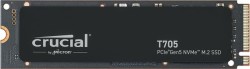 Crucial T705 SSD 1TB (M.2/​M-Key (PCIe 5.0 x4), 13600MB/​s Lesen, 10200MB/​s. Schreiben, 2GB DRAM-Cache) für 110,42
