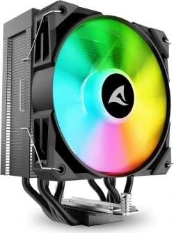 Sharkoon A50 RGB Black (Single-Tower-Luftkühler, 5 Heatpipes, 230W TDP, u.a. AM4/5, LGA 1851/1700, Infinity Mirror) für 24,99€!!