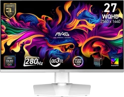 MSI MAG X28 QD-OLED (280Hz, WQHD, 26,5", FreeSync Premium Pro, 99 % DCI-P3, VESA ClearMR 15000, weiß) für 429€!!