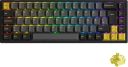 Akko 3068B Plus (Black & Gold, V3 Cream Yellow 60M Switches, PBT Double Shot, Hot Swap, Wireless) für 40,90€!!