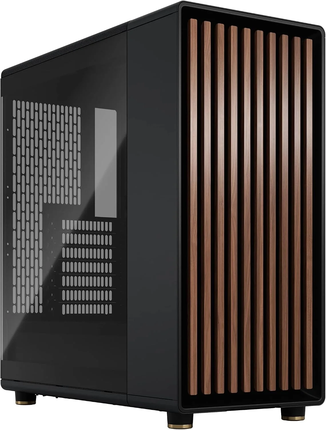 Fractal Design North Charcoal Black TG Dark (Midi-Tower mit zwei vorinstallierten 140 mm Aspect PWM Lüftern)