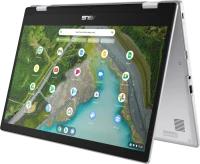 ASUS Chromebook CX1 Flip CX1500FKA-E80046, Transparent Silver, Celeron N4500, 8GB RAM, 128GB Flash, DE (90NX0592-M001F0)