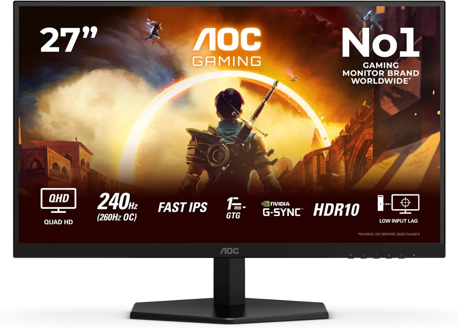AOC (240Hz (260Hz OC), Full HD, 23,8", G-Sync, 100% sRGB, Ergo Funktionen) für 104€!!