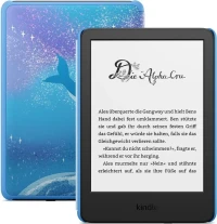 Amazon Kindle 12. Gen, schwarz, 16GB Flash, ohne Werbung, Kids Edition, inkl. Hülle Weltraumwal (53-035594)