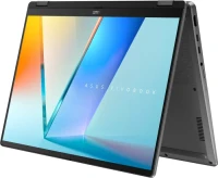 ASUS VivoBook 14 Flip TP3407SA-QL003W, Matte Gray, Core Ultra 5 226V, 16GB RAM, 512GB SSD, DE (90NB14Y1-M00350)