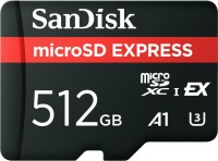 SanDisk microSD EXPRESS R880/W650 microSDXC Express 512GB, UHS-I U3, A1, Class 10, SD Express EX I (SDSQXFN-512G-GN4NN)