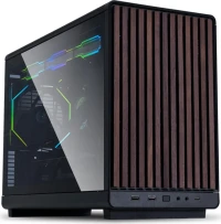 Lian Li DAN Cases A3-mATX Black Wood Edition, Glasfenster (A3-mATX-WDG BLACK / A3X-WDG)