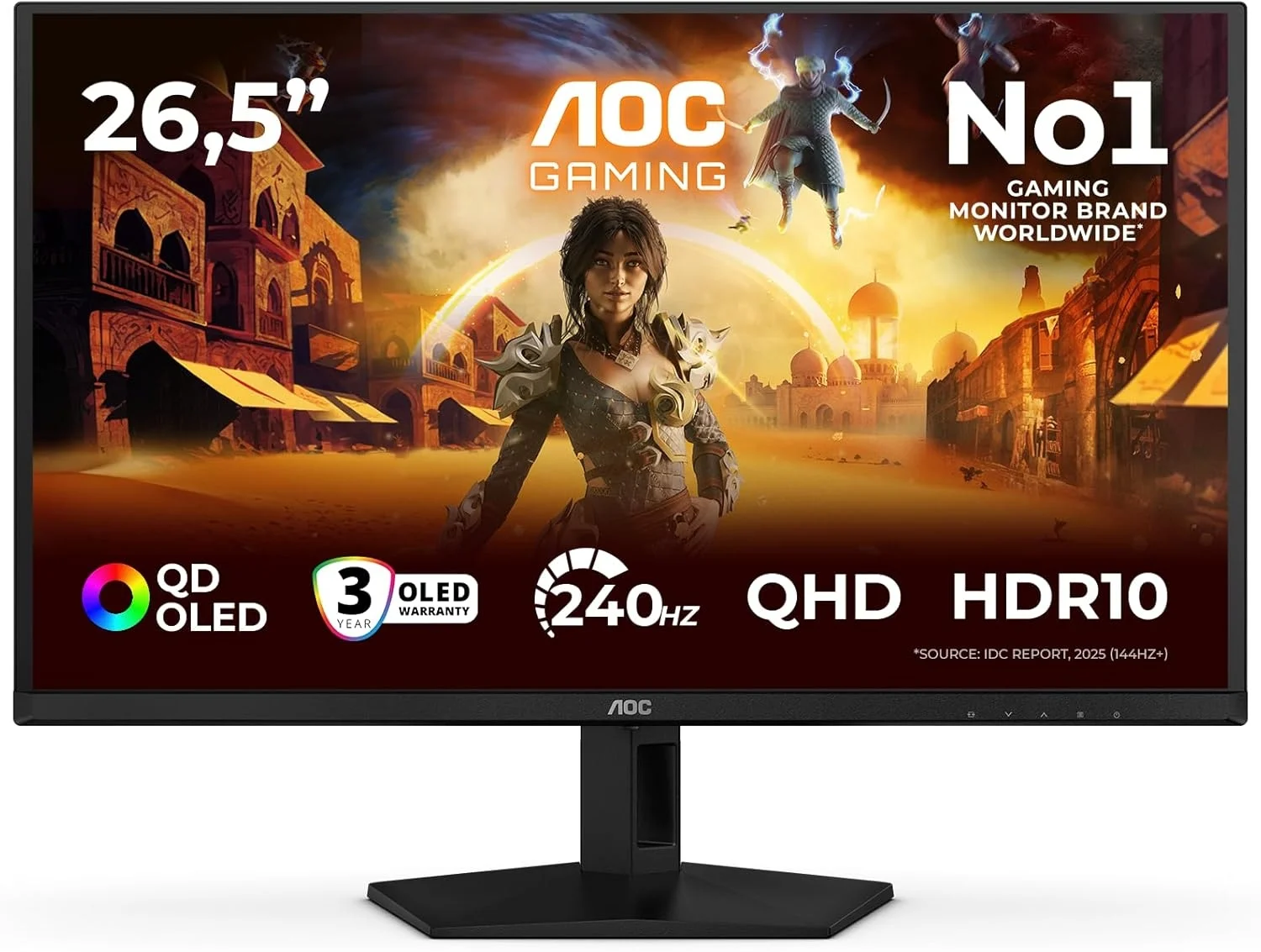 AOC QD-OLED (240Hz, WQHD, G-Sync, 99% DCI-P3, entspiegelt)