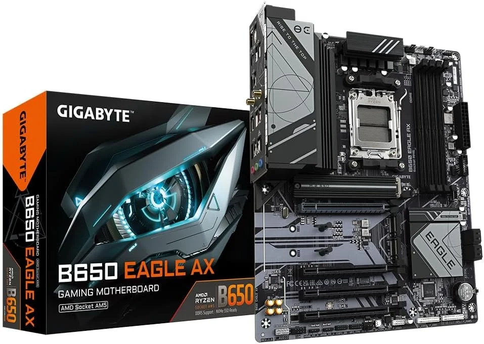 GIGABYTE B650 Eagle AX (ATX, AM5, 1x PCIe 4.0 x16, Wi-Fi 6E, Bluetooth 5.3)