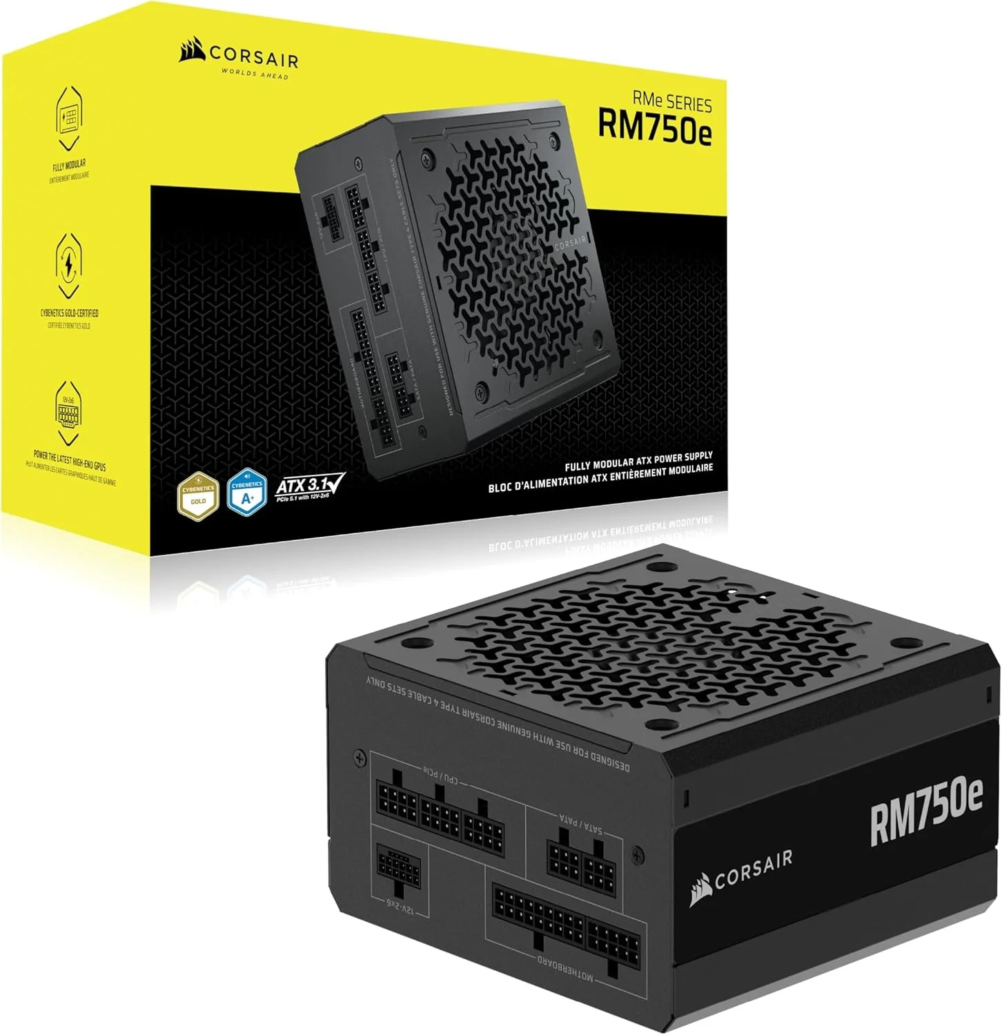 Corsair RM750e 2025 (750W, ATX 3.1, 80 PLUS Gold, vollmodular)
