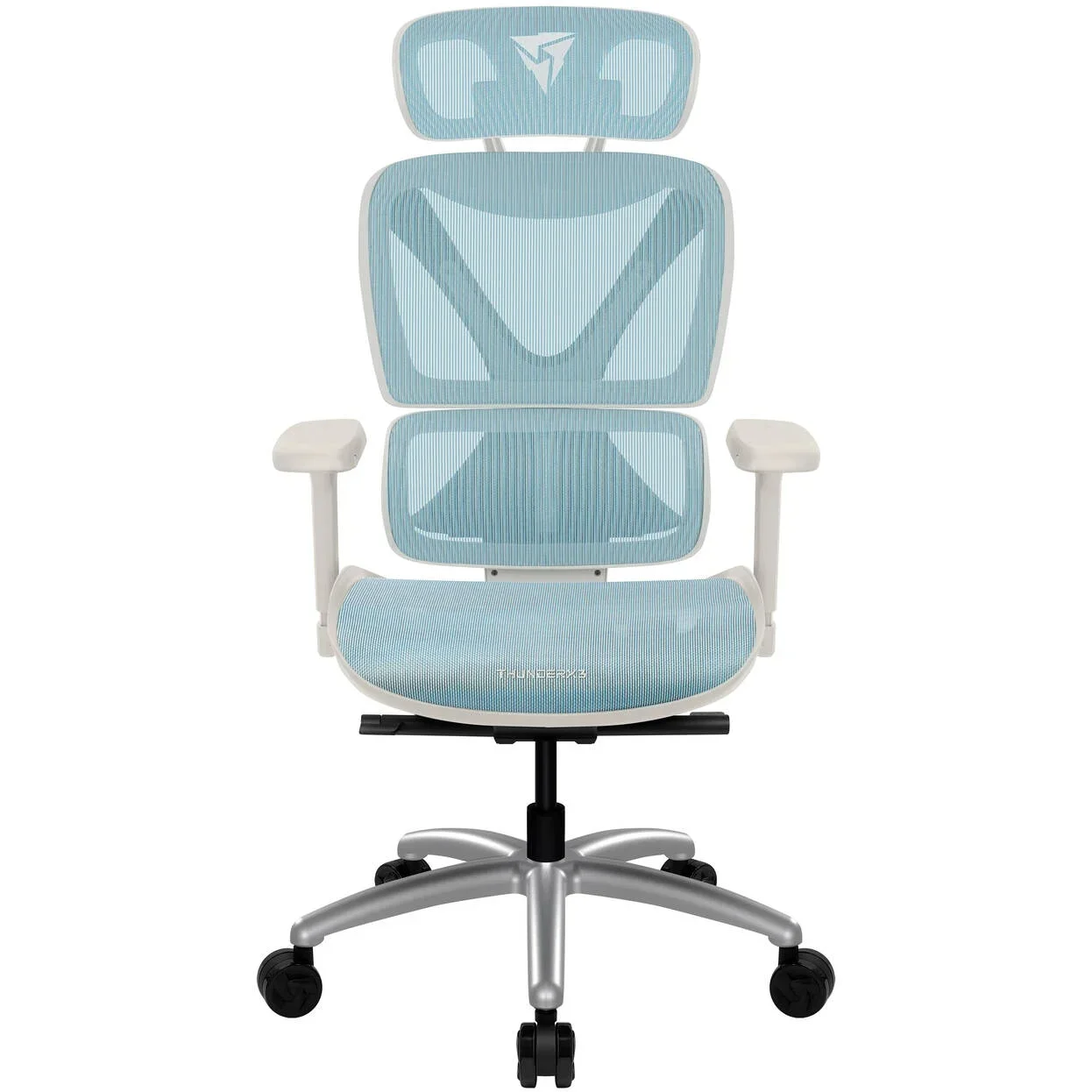 ThunderX3 XTC (weiß/blau, Ergonomischer Bürostuhl, Meshbezug, justierbare Lendenwirbelstütze) für 129,90€!!