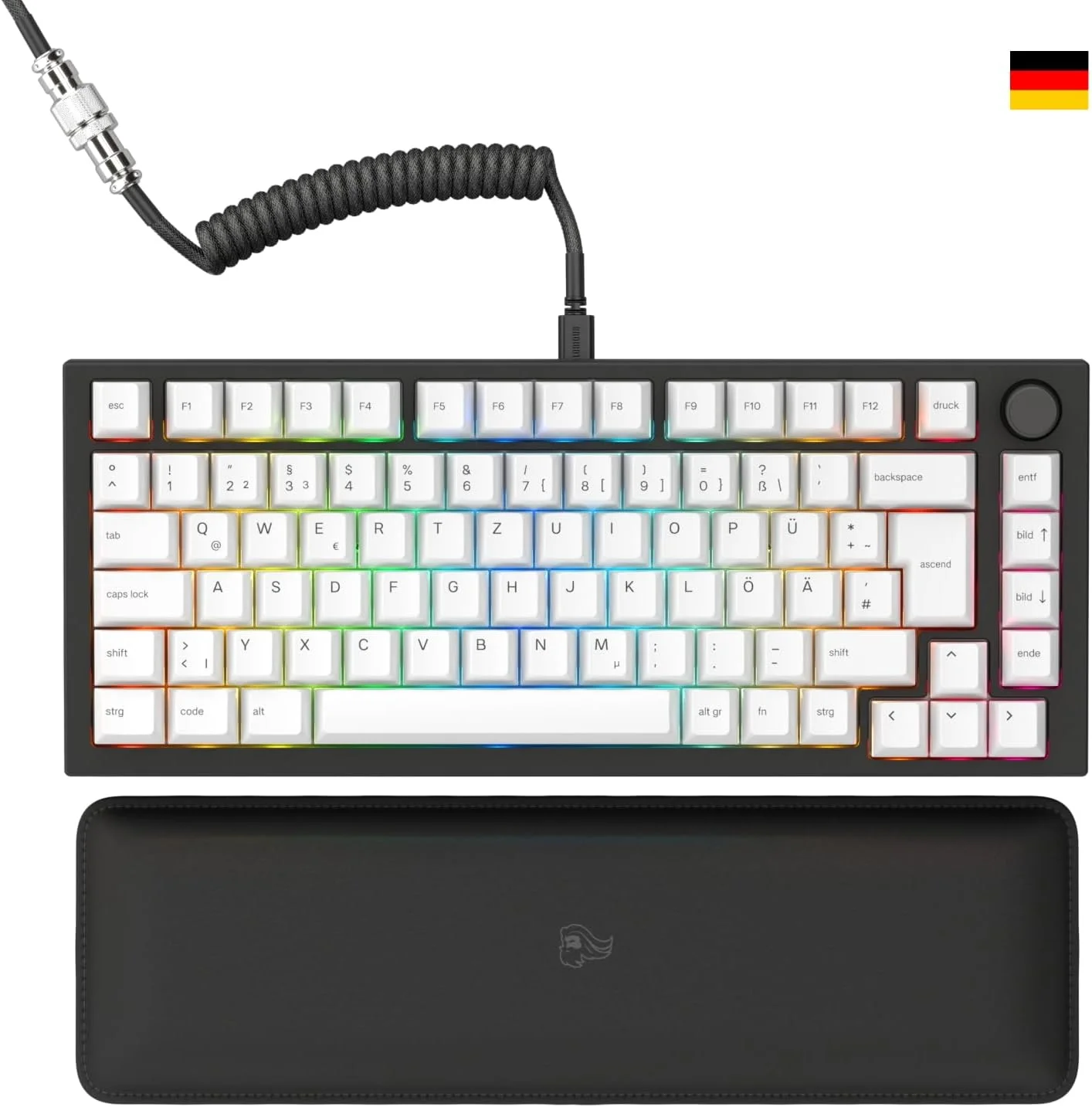 Glorious GMMK Pro (75%, Pre-built, Glorious Fox Linear 50M Switches, CNC Alugehäuse, PBT, Drehregler)
