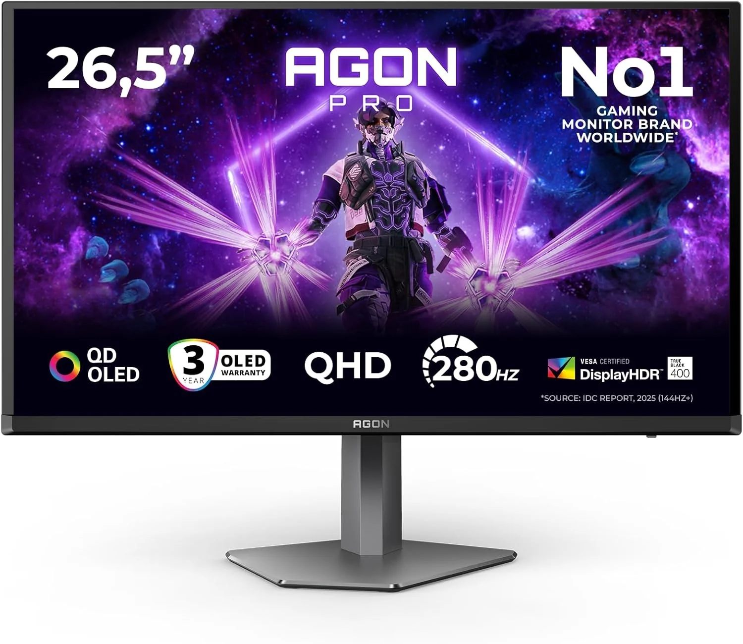 AOC Agon Pro (280Hz, WQHD, QD-OLED, 27", G-Sync, 99% DCI-P3)