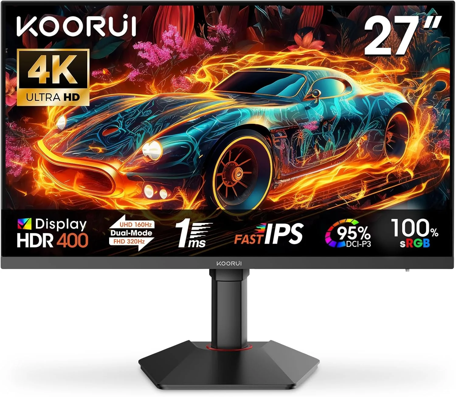 KOORUI (160Hz (4K), 320Hz (Full HD), 27", IPS, Adaptive Sync, 98% DCI-P3, HDMI 2.1) für 159,99€!!