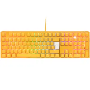 Ducky One 3 Yellow (Full Size, Cherry MX Red 50M linear, Double Shot PBT, Hot Swap)