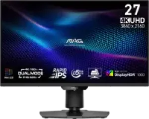 MSI MAG (Dual-Mode 4K 160Hz, Full HD 320Hz, 1152 Full-Array-Local-Dimming Zonen, DisplayHDR 1000, IPS, FreeSync Premium, 98 % DCI-P3)