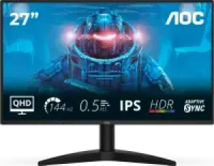 AOC (27", WQHD, 144Hz, IPS Panel, Adaptive Sync, 100% sRGB)