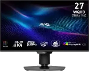 MSI MAG (300Hz, 27", WQHD, Rapid VA, Mini LED 1152 Local Dimming Zonen, 97% DCI-P3, 10bit, Adaptive Sync, HDMI 2.1)