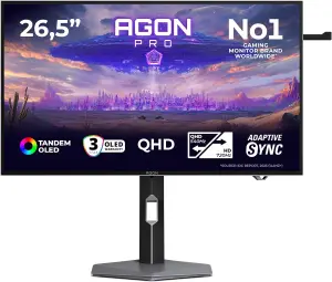 AOC Agon Pro (720Hz (1280x720), 540Hz (2560x1440), 26,5", G-Sync, DisplayPort 2.1 UHBR20, 99% DCI-P3)