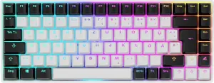 Sharkoon Skiller SGK50 S3 (75%, weiß, Gateron KS-9 Yellow 50M, Hot-Swap, VIA Support, Gehäuse schallgedämmt)