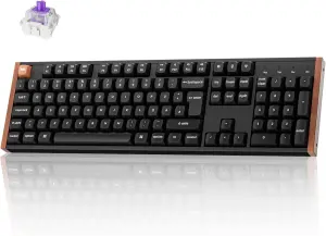 Keychron K10 HE Wireless (Gateron 2.0 Double-Rail Magnetic Nebula, linear, 150M, PBT, Double Shot, QMK/VIA, Holz- Metallgehäuse schallgedämmt)