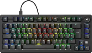 Sharkoon Skiller SGK25 (TKL-Format, lineare vorgeschmierte Huano Red 50M Switches, Drehregler)