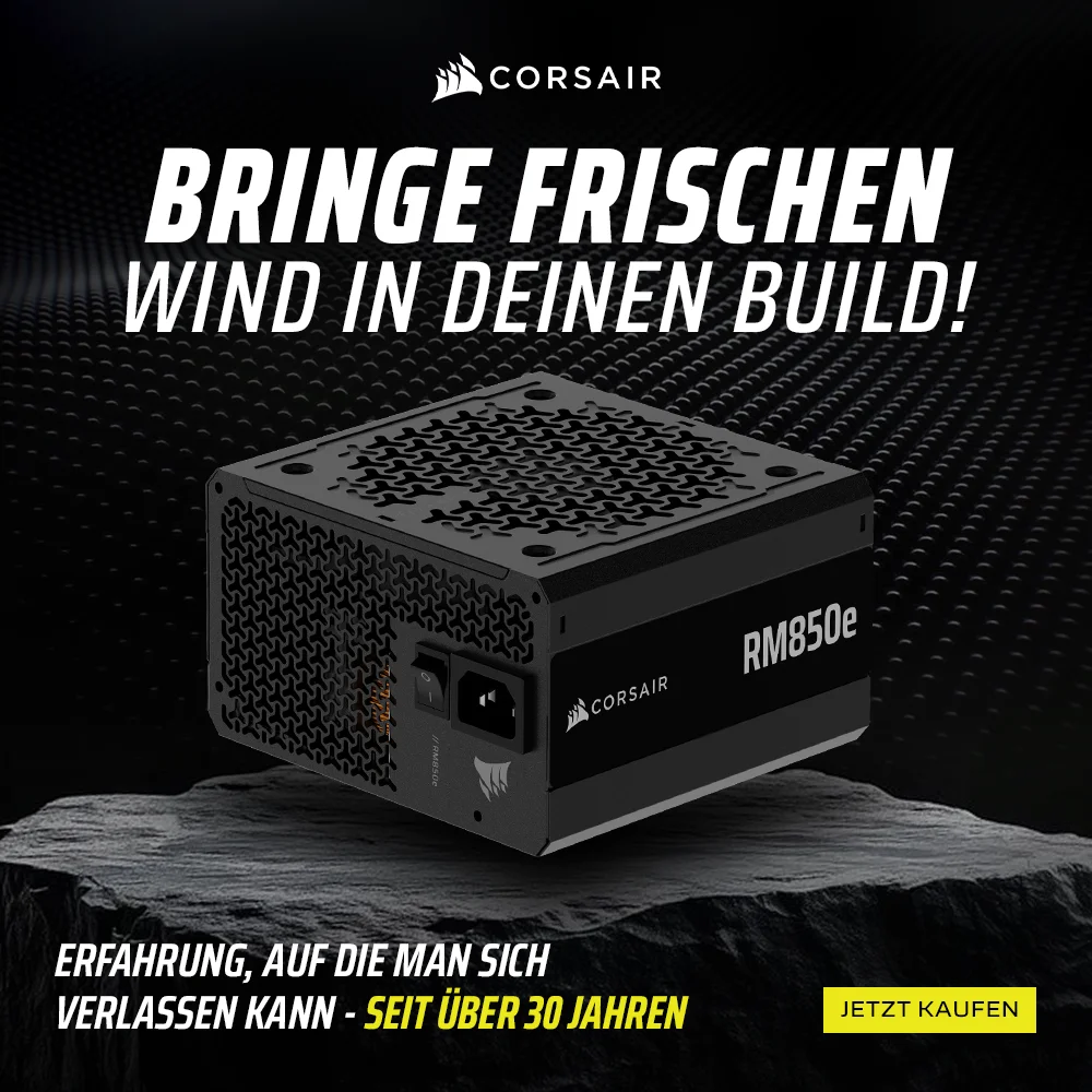 -29% plus kostenloser Versand auf das Corsair RMe 2025 RM850e 850W ATX 3.1 Netzteil