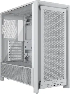Corsair Frame 4000D (weiß, kompatibel mit rückseitigen Mainboard-Anschlüssen, Grafikkarten Halterung, PCI-Steckplätze vertikal montierbar)