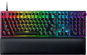 Razer Huntsman V2, schwarz, LEDs RGB, Razer Clicky Optical PURPLE, USB, DE 
