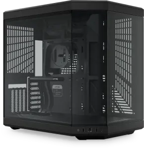 Hyte Y70 Black, schwarz, Glasfenster 