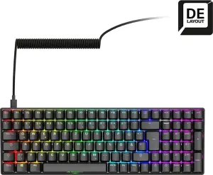 Sharkoon Skiller SGK50 S2, schwarz, LEDs RGB, hot-swap, Gateron RED, USB, DE