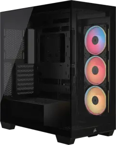 Corsair 3500X LX-R RGB iCUE LINK, schwarz, Glasfenster 