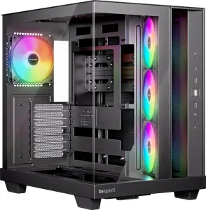 be quiet! Light Base 500 LX Black, schwarz, Glasfenster