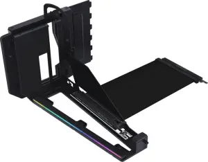 Lian Li Riser Card Vertical GPU Kit, inkl. PCI-Slot Blende für Lian Li, gewinkelt, PCIe 5.0, 200mm, schwarz 